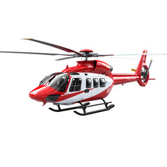 Helicopter flying over white png transparent background