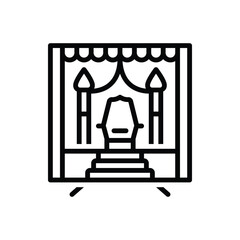 Black line icon for medieval 