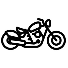 Chopper bike outline icon. Transportation illustration  for templates, web design and infographics