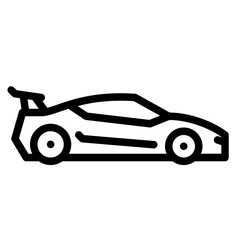 Sport car outline icon. Transportation illustration  for templates, web design and infographics