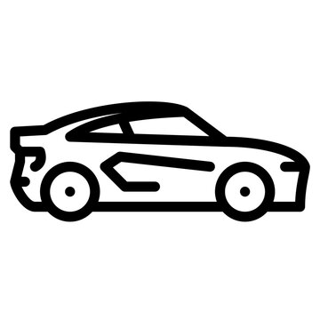 Sport car outline icon. Transportation illustration  for templates, web design and infographics