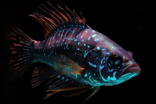 Northern stargazer astroscopus guttatus, venomous fish from the Western Atlantic Ocean. Generative AI