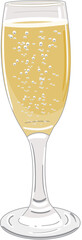 Champagne Glass clipart illustration