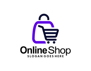 creative latest online shoping logo