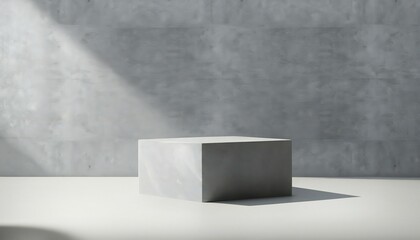 Grey blank product podium scene isolated on Grey background