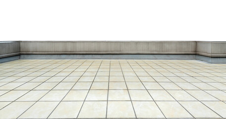 Empty platform against white background