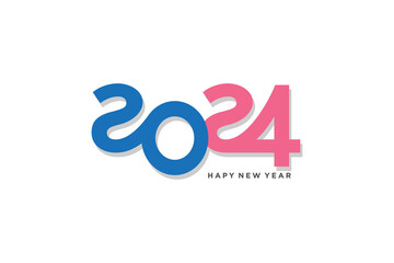 2024 new year logo design with modern unique concept