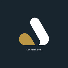 Letter A logo design vector with creative unique concept