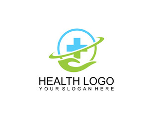 Cross plus medical logo icon design template elements