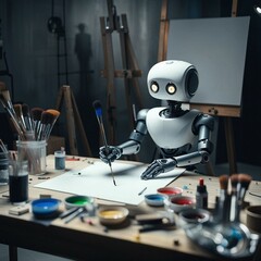 robots paint works of art