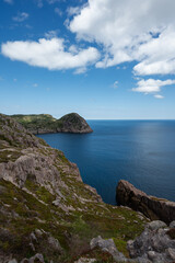 Fototapeta na wymiar View of Ocean and rocky shoreline of St. John's, Newfoundland.