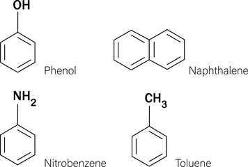 Formula of chemical structure of Amphetamine .