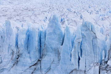 cracks and blues of the perito moreno glacier