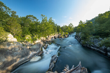 Long exposure of waterfalls of the Potomac River near Washington, D.C.