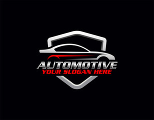 Auto Car Point Automotive Logo Design Template. line style icon