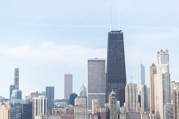 Fototapeta na wymiar Chicago skyline as seen from North Avenue Beach