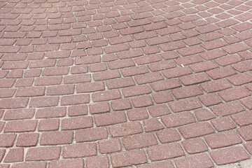 Close up of cobblestone walkway for use as background