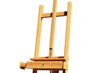 3d render Blank canvas on easel isolated