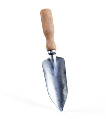 Realistic 3d Render of Shovel on white