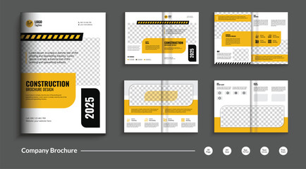 Construction bifold brochure, annual report, leaflet, magazine, booklet design, home renovation flyer, real estate brochure design