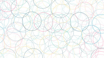 seamless background with colored rings, vector illustration