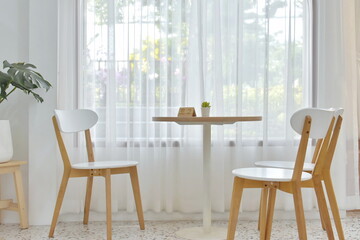 Interior Living Room. Modern living room in white color.