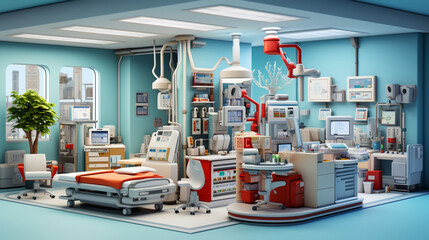 Präzisionschirurgie: Moderne medizinische Geräte - obrazy, fototapety, plakaty