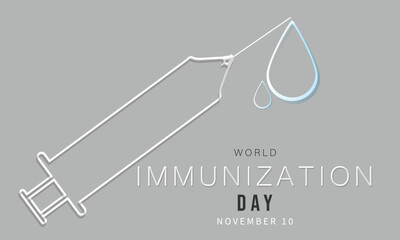 World Immunization day. background, banner, card, poster, template. Vector illustration.