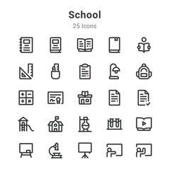 25 icons collections on School and related topics