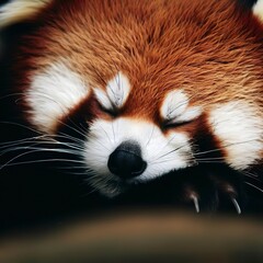 Sleeping Red Panda