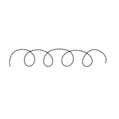Fototapeta premium Tracing line preschool, dashed line 