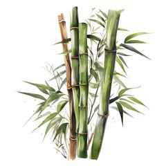 Obraz premium Watercolor bamboo created with AI