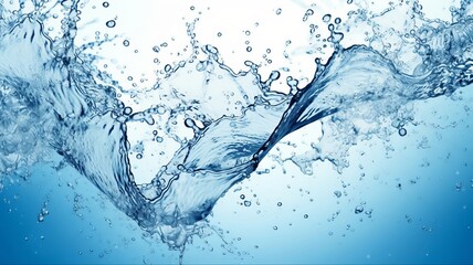 Obraz premium Water splash isolated on white background
