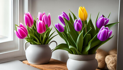 Obraz premium tulips in a vase
