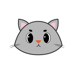 Cat Face Illustration