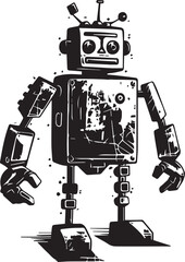 Robot Cyborg Monster Alien Vector Graphic