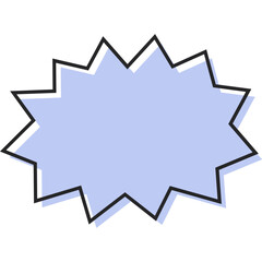 Сomic bubble speech cloud. Pop art retro cartoon sticker. Vector icon illustration