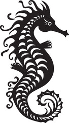 Seahorse Ocean Sea Beach Animal Vector Graphic Silhouette 