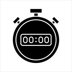 Stopwatch vector icon. Symbol in Line Art Style for Design, vector illustration on white background