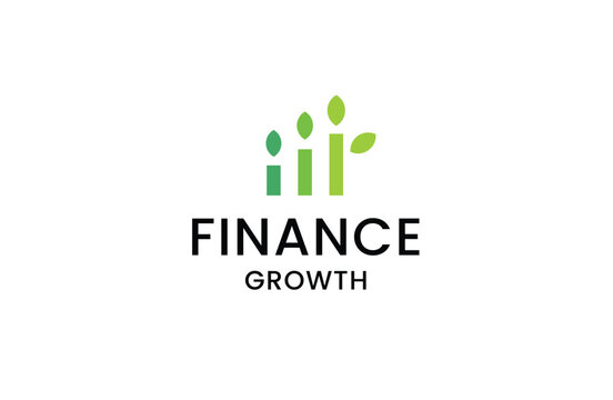Financial growth logo icon design template  flat vector