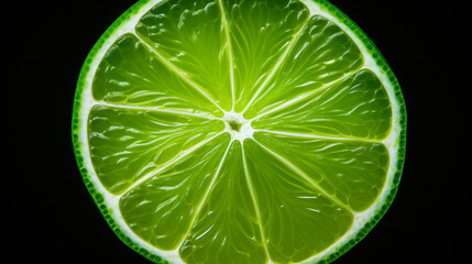 Fototapeta na wymiar Slice of lime isolated on white background