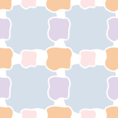 Seamless pattern of pastel abstract shape for background and texture concept 