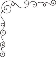 Corner Border Calligraphy Line