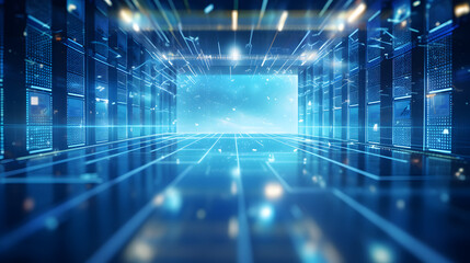 soft network technology data center background soft focus 