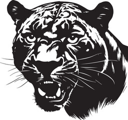 Panther Cougar Cat Animal Vector Graphic Silhouette Shape Clipart Digital Art Illustration