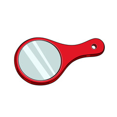 Mirror painting barber tools pattern design illustration for barbershop.