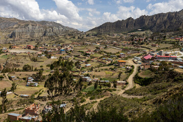 Valle de las Animas, landscape with special rock formations at the outskirts of La Paz in the Bolivian Andes - Traveling and exploring South America