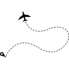 Airplane Plane Dotted Line