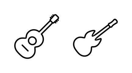 Guitar icon vector. musical instrument sign