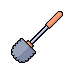 toilet brush icon vector design template in white background